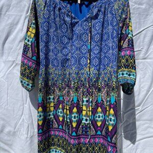 hello miss- multi color tribal dress- Size Medium